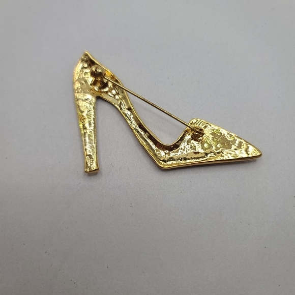High Heel Stiletto Shoe Brooch Pin - Picture 3 of 3